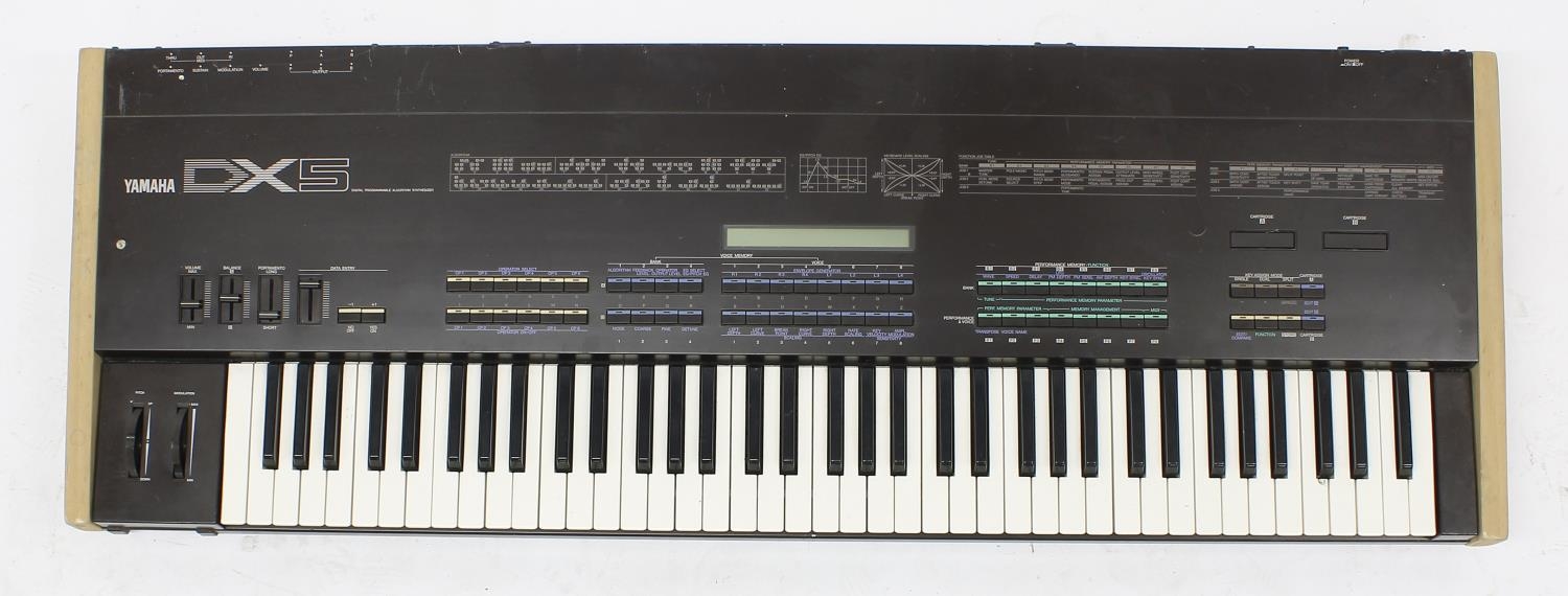 Yamaha DX5 Digital Programmable Algorithm Synthesizer, made in Japan, ser. no. 1482