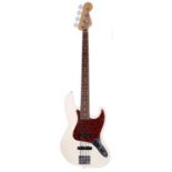 2001 Fender Standard Jazz Bass guitar, made in Mexico; Body: Olympic white finish, a few surface