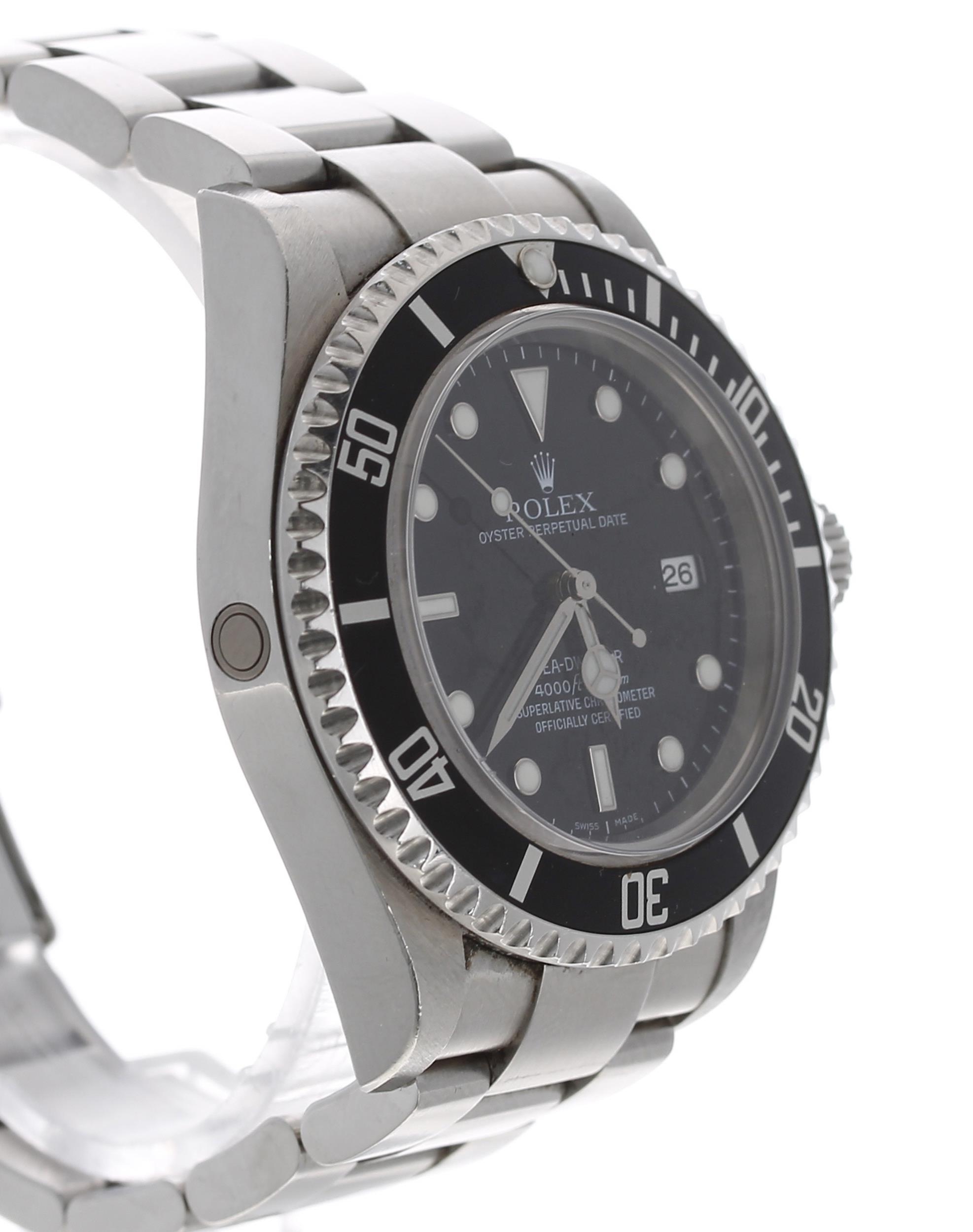 Rolex Oyster Perpetual Date Sea-Dweller stainless steel gentleman's wristwatch, reference no. 16600, - Image 3 of 5