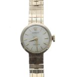 Rolex Precision 9ct lady's wristwatch, serial no. 224xx, London 1964, circular silvered dial with