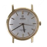 Omega Seamaster De Ville gold automatic gentleman's wristwatch, circular silvered dial with