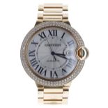 Cartier Ballon Bleu 18ct rose gold automatic gentleman's wristwatch, reference no. 2999, serial