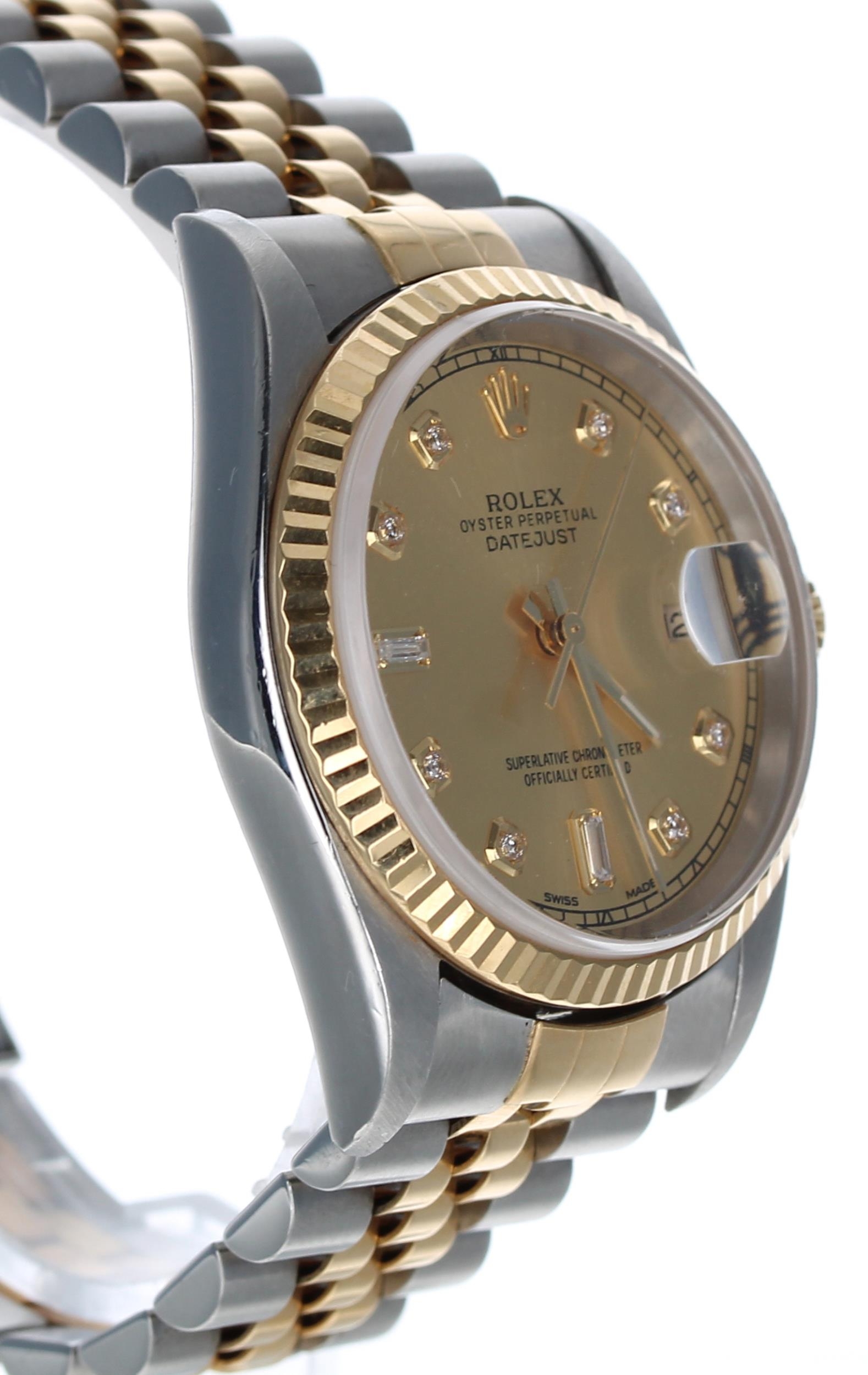 Rolex Oyster Perpetual Datejust stainless steel and gold gentleman's wristwatch, reference no. - Image 3 of 5