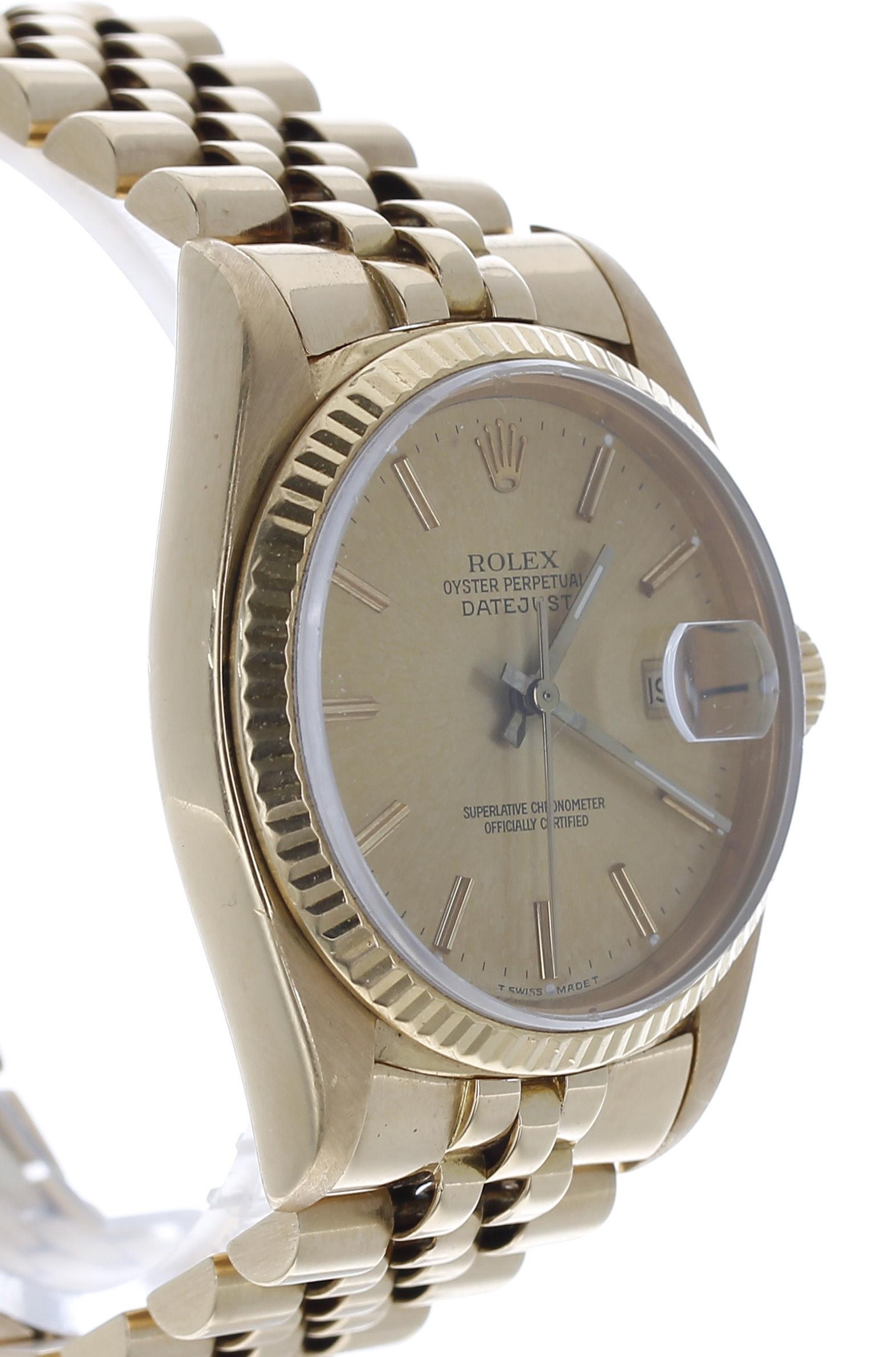 Rolex Oyster Perpetual Datejust 18ct gentleman's wristwatch, reference no. 16018, serial no. - Image 3 of 5