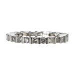 Good modern 18ct white gold diamond full eternity ring, round brilliant and princess-cuts, width 2.
