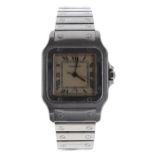 Cartier Santos Galbee stainless steel gentleman's wristwatch, reference no.987901, serial no. 149xx,