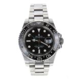 Rolex Oyster Perpetual Date GMT Master II stainless steel gentleman's wristwatch, reference no.