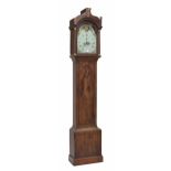 Mahogany eight-day longcase clock, the 12" painted arch dial with moonphase signed W.Cox, Devizes,