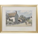 Edward Wesson RI., RSMA., RBA., RI., (1910-1983) - "Padstow Cottages" signed also inscribed on a
