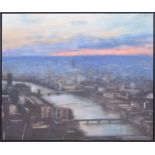 Pedro Rodriguez Garrido (Spanish, born 1971) - ‘Pink Sunset, London’ signed and inscribed with the
