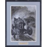 John A. Bryan de Grineau (1882-1957) - "The Tourist Trophy Race", Isle of Man, June, 1914" vintage