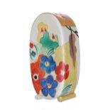 Clarice Cliff Bizarre 'Alton' Bonjour sugar sifter, 5" high