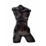 Cold cast resin bronzed female nude torso, 20th century, inscribed verso 'TT 78/520', 9.25" high