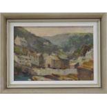 Style of John Anthony Park (20th century) - 'Coastal Scene', possibly a scene in Cornwall with
