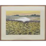 Charles Bartlett RWS., RE., (1921-2014) - "Reeds at Blythburgh" signed also inscribed on an