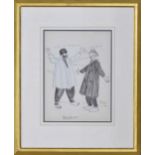 Phil May RI., RP., NEAC., (1864-1903) - Figurative caricature titled "Bomb-Ast", two Frenchmen in