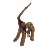 Interesting driftwood elephant sculpture, 18.5" high