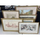 SIX PRINTS - Sir William Russell Flint RA., ROI (1880-1969) - 'Therese, Yolande & Ann Marie', signed