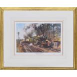Terence Cuneo (20th/21st century) - "Cathedrals Express", steam locomotive number A22, limited
