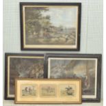 After George Morland - "The Shepherd's", together with three further prints including two further