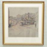 After Charles Windsor Cecil Aldin - "The Yarn Market, Dunster", signed artist proof also inscribed