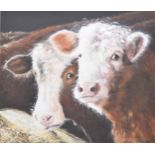 Beverly Madley BA., Hons., (20th/21st century) - "Calves", signed also inscribed on the artist