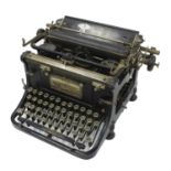 Early Continental typewriter, labelled Wanderer Werke, A.G Chemnitz, 14" wide, 9" high