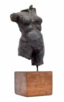 20th century - decorative lead torso sculpture in the manner of Janus Gunder, mounted upon a