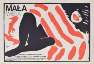 (Little Vera) Mala Wiera - Polish release movie poster, 1989, Natalia Negoda, Andriej Sokolov,