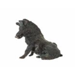 Small cast bronze study of a Warthog in the manner of Bergmann, 3.5" high