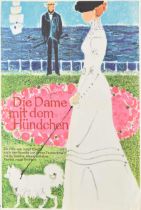 The Lady with the Little Dog (Die Dame Mit Dem Hundchen) - German release movie poster, 1960;