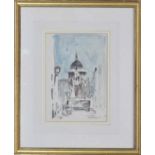Edward Wesson RI., RBA., RSMA., (1910-1983) - "St. Paul's Cathedral", signed also inscribed on a