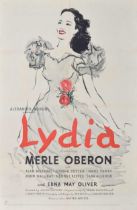 Lydia - USA movie poster, 1941, starring Merle Oberon, Joseph Cotten, directed by Julien Duvivier,