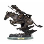 After Frederick Remington (1861-1909) -  'The Cheyenne' an impressive large bronze figural group