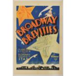 Broadway Brevities, USA, 1931 - film shorts poster, produced by Warner Bros, linen backed, 73cm x