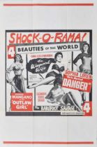 Shock-O-Rama! 4 Beauties Of The World - USA release movie poster, 1955, starring Gina