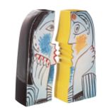 Pair of Goebel Artis Orbis  Collection Homage to Pablo Picasso "Head resting upon Hands" porcelain