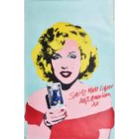 'Schlitz Malt Liquor 100% American' 'Warhol' style pop art advertising poster, featuring David