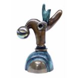 Otmar Alt (German, born 1940) - "My Pet", limited edition abstract bronze sculpture, with rotating