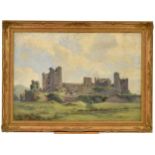 Thomas Hodgson Liddell (1860-1925) - Ruins of a castle, possibly Warkworth, Northumberland,