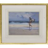 Claude Henry Buckle RI., RSMA., (1905-1973) - "Beach Comber", figure on a beach, signed, watercolour
