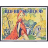 Red Riding Hood - pantomime advertisement poster, marked 'Taylors. Printers. Wombwell. Yorkshire',