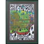 Friedensreich Hundertwasser (Austrian 1928-2000) - 'Save The Rain' offset lithograph in five
