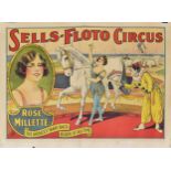 Sells-Floto Circus / Rose Millette 'The Greatest Bare Back Rider of all Time' - vintage circus