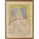 L.T. Piver - vintage advertising poster for L.T Piver perfumes, potions, colognes etc, poster art by