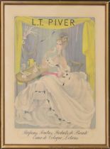 L.T. Piver - vintage advertising poster for L.T Piver perfumes, potions, colognes etc, poster art by