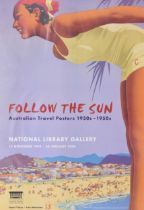 Follow The Sun - advertisement poster for the National Library Gallery 'Australian Travel Posters