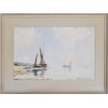 Edward Wesson RI., RSMA., (1910-1983) - Boat in an early morning light, signed, watercolour, 12.5" x
