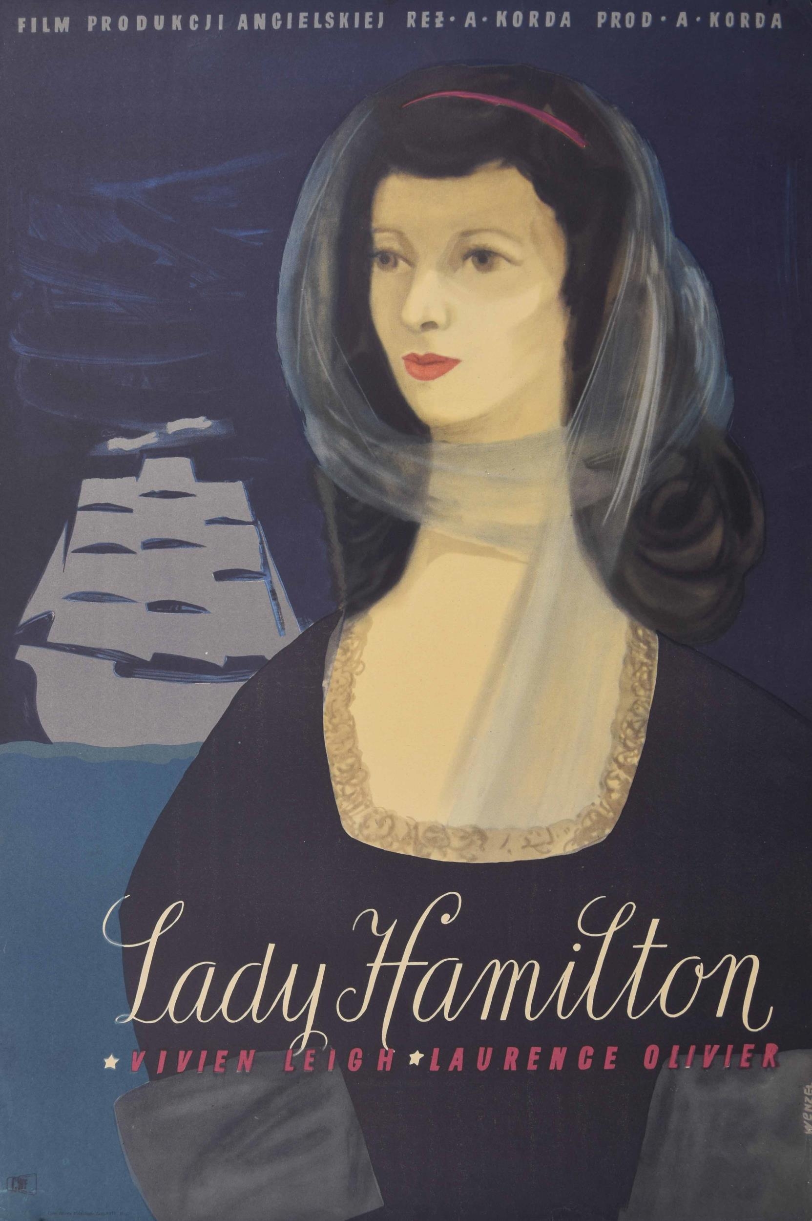 Lady Hamilton (released UK alternative title "That Hamilton Woman") - Polish release movie poster,