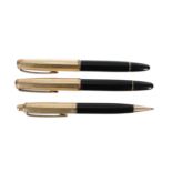 Montblanc - two Masterpiece fountain pens with 14k nibs; also a Pix pencil (3)